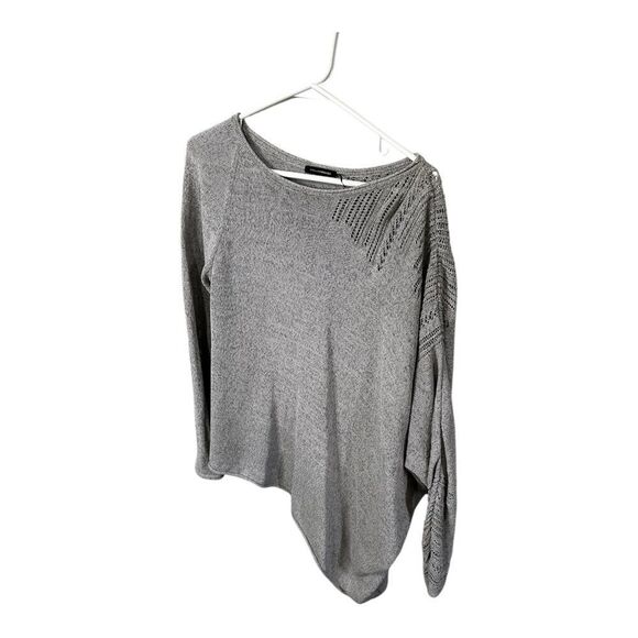 Stella Carakasi grey cotton blend long sleeve asymmetrical pullover ligh… - Picture 11 of 14